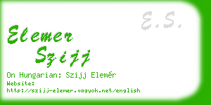elemer szijj business card