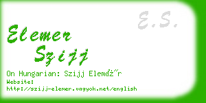 elemer szijj business card